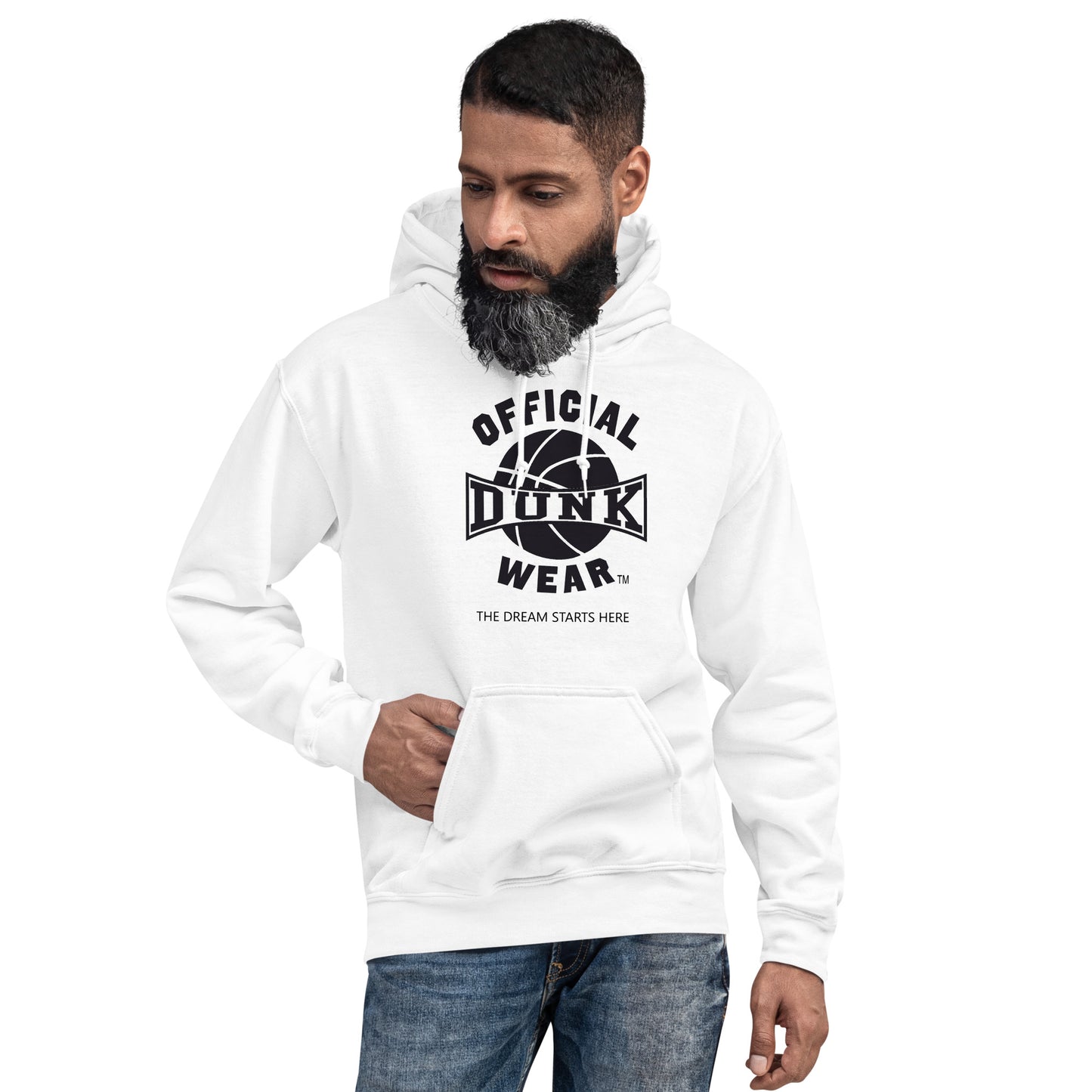 0FFICIAL DUNK WEAR WHITE MENS HOODIE