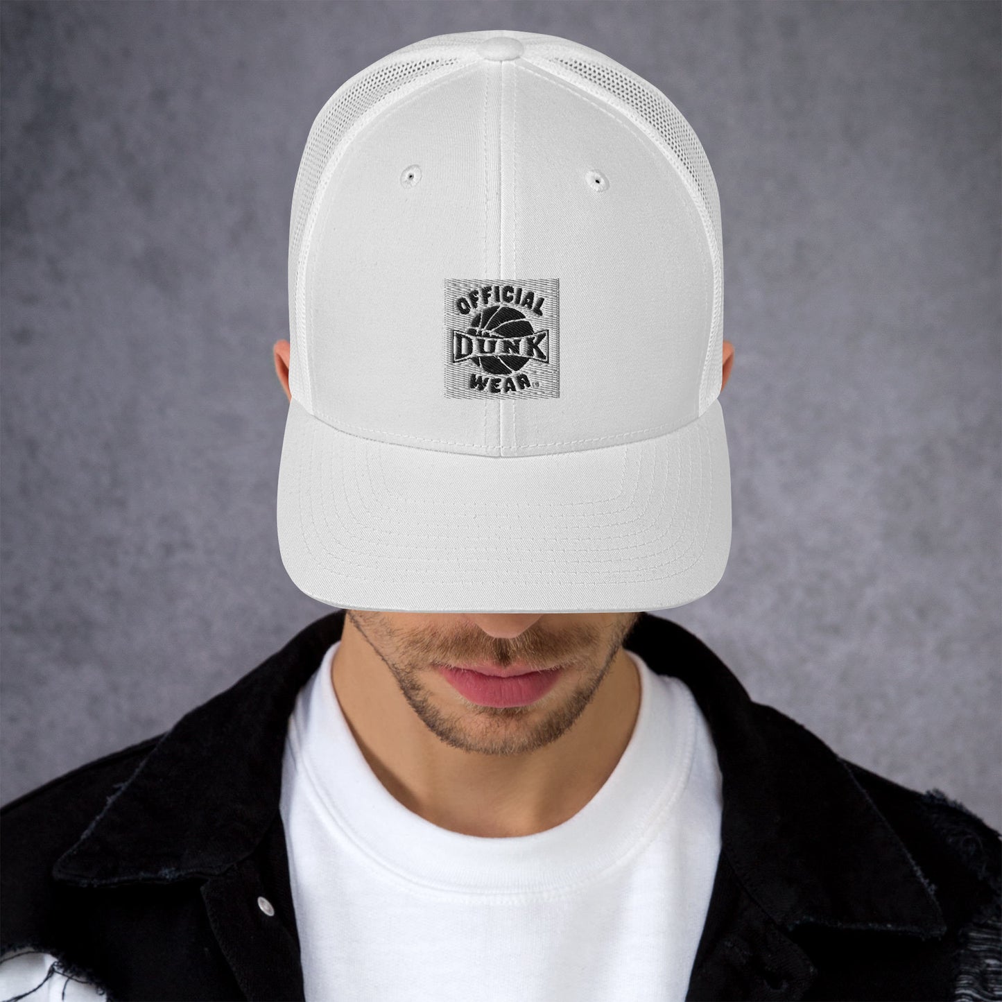 OFFICIAL DUNK WEAR WHITE TRUCKER HAT